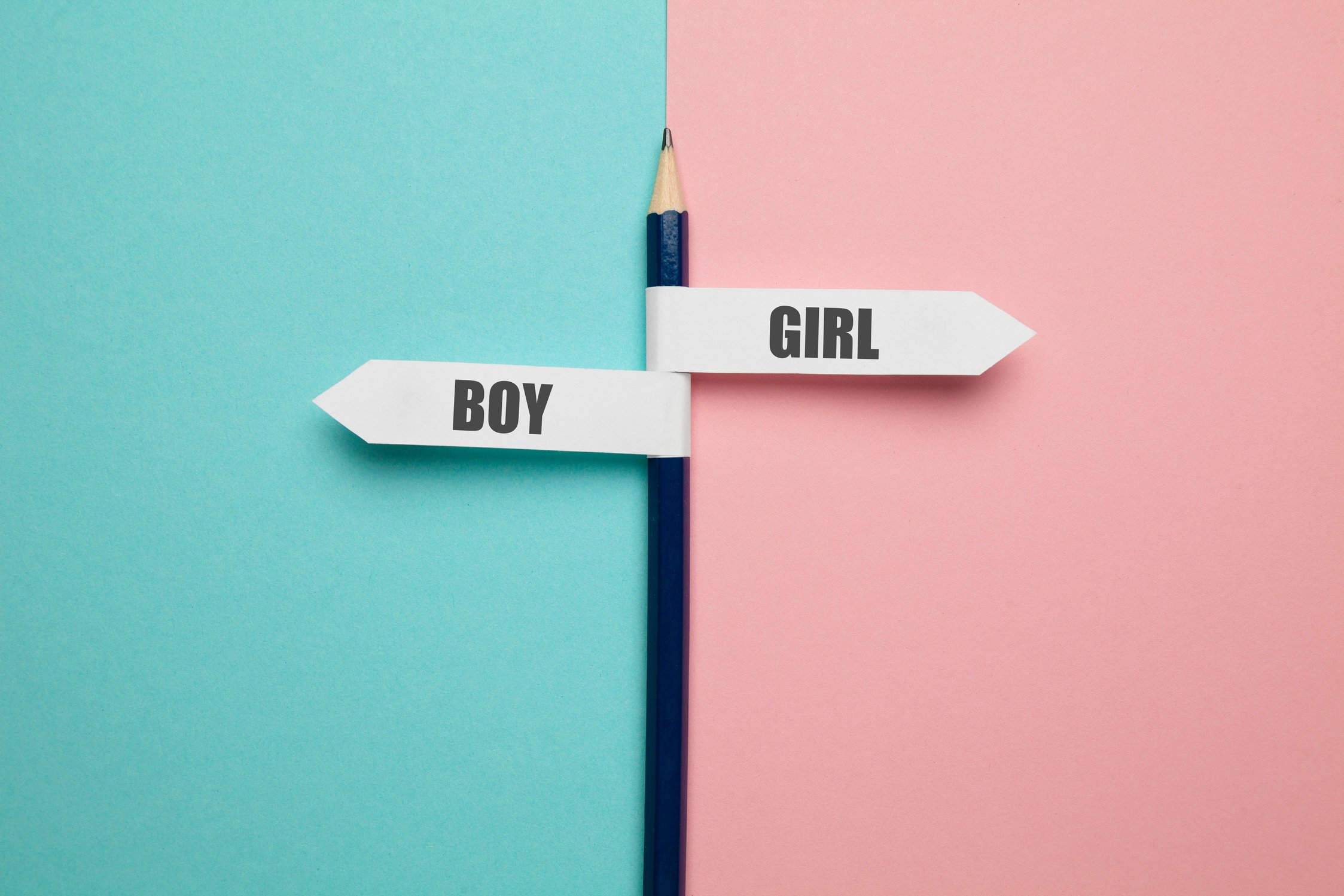 Pencil - direction indicator - choice of boy or girl